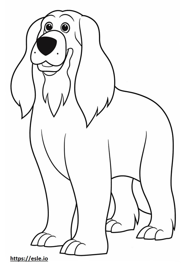Blue Picardy Spaniel cartoon coloring page