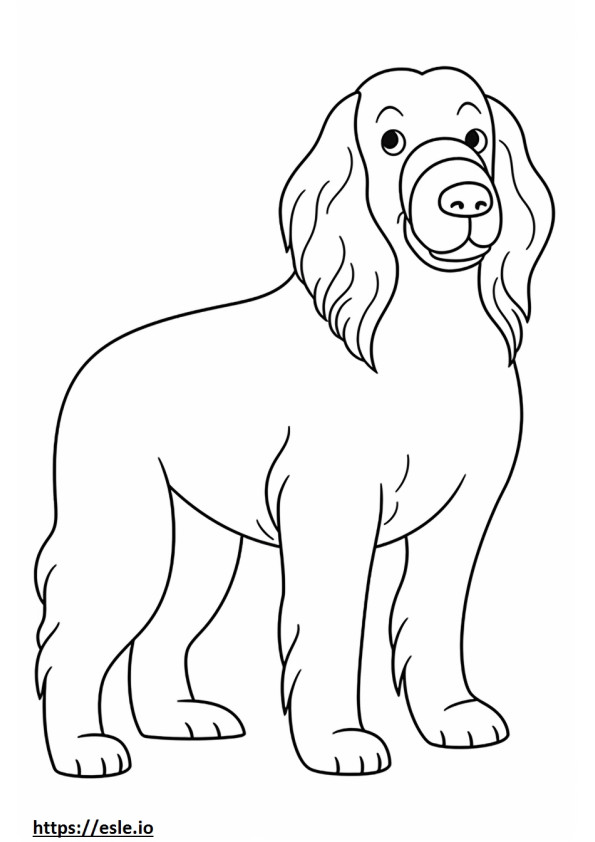 Blue Picardy Spaniel happy coloring page