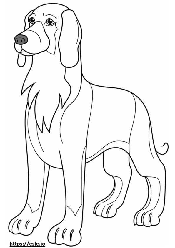 Blue Picardy Spaniel Friendly coloring page