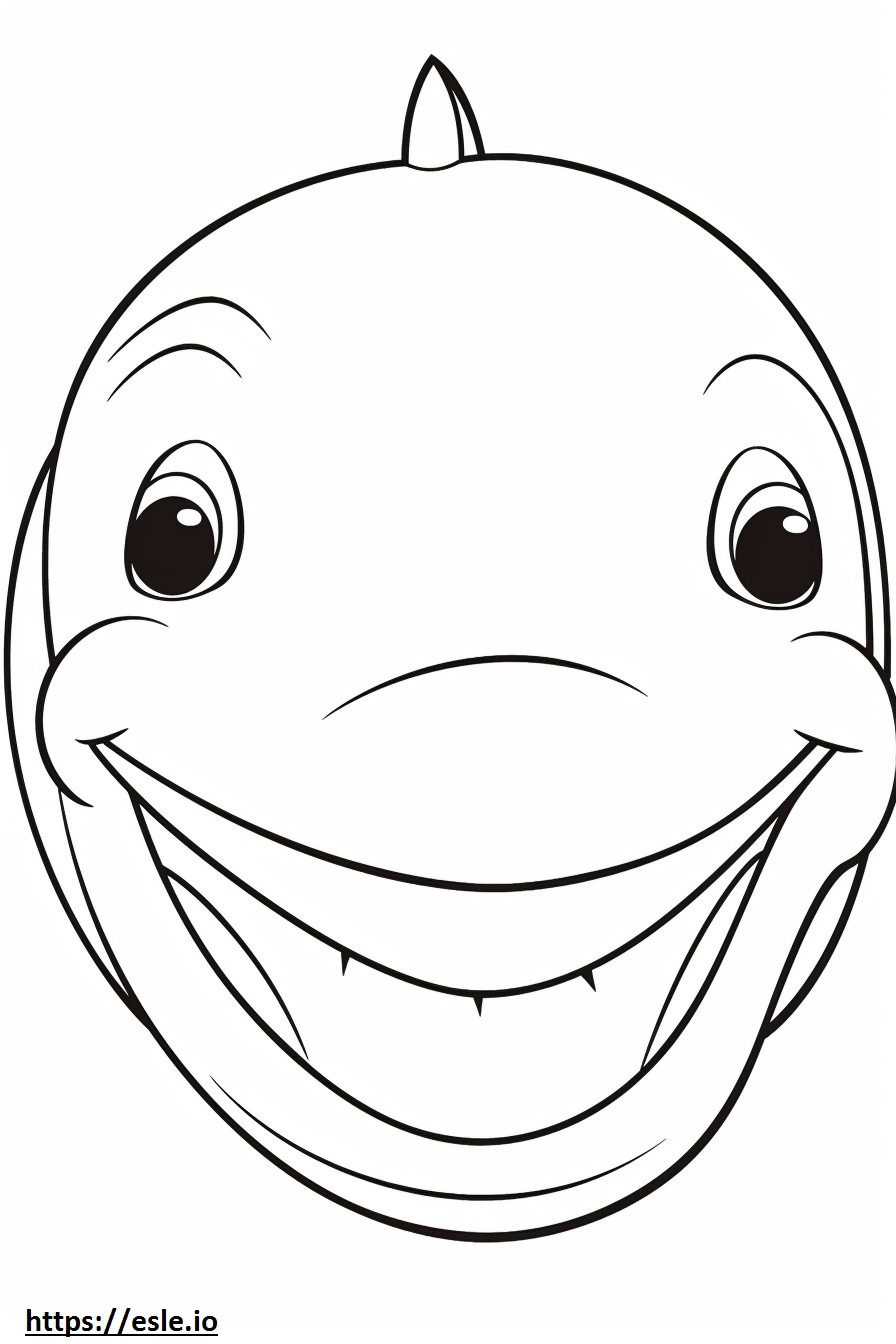 Blue Whale face coloring page