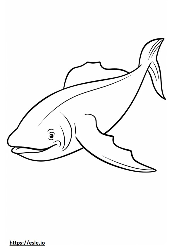 シロナガスクジラの赤ちゃん ぬりえ - 塗り絵