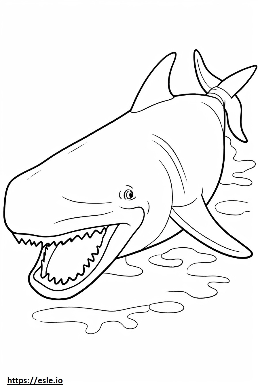 Coloriage Bébé baleine bleue à imprimer
