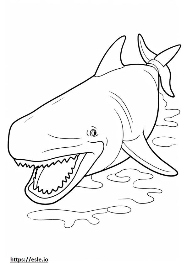 シロナガスクジラの赤ちゃん ぬりえ - 塗り絵