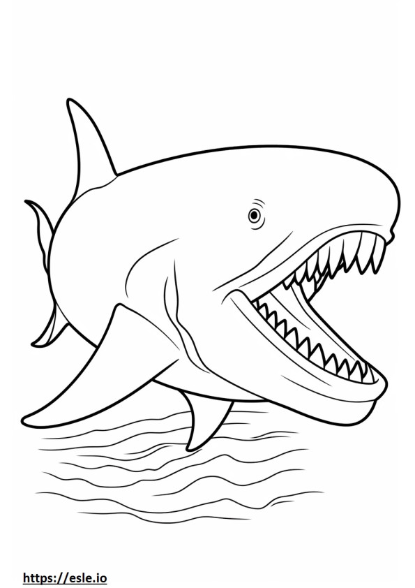 Blue Whale Playing coloring page