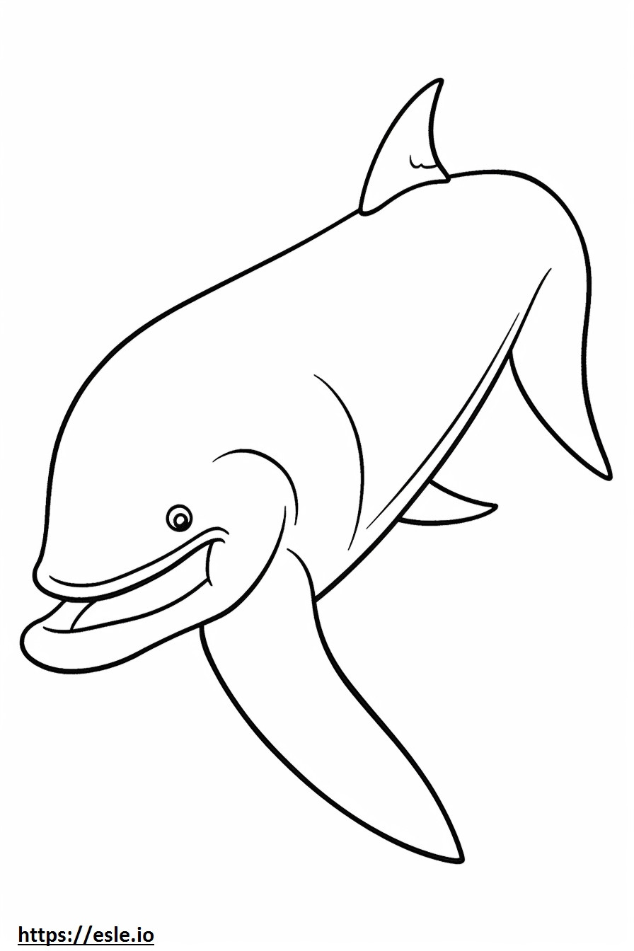 Amigável à baleia azul para colorir