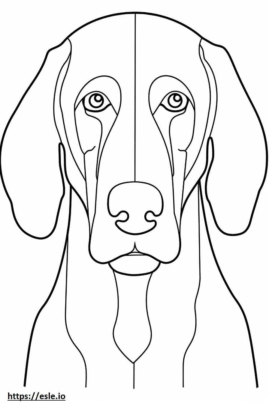 Coloriage Visage de Coonhound Bluetick à imprimer