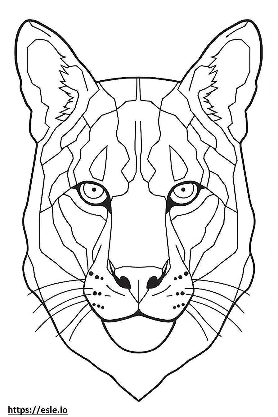 Bobcat-gezicht kleurplaat kleurplaat