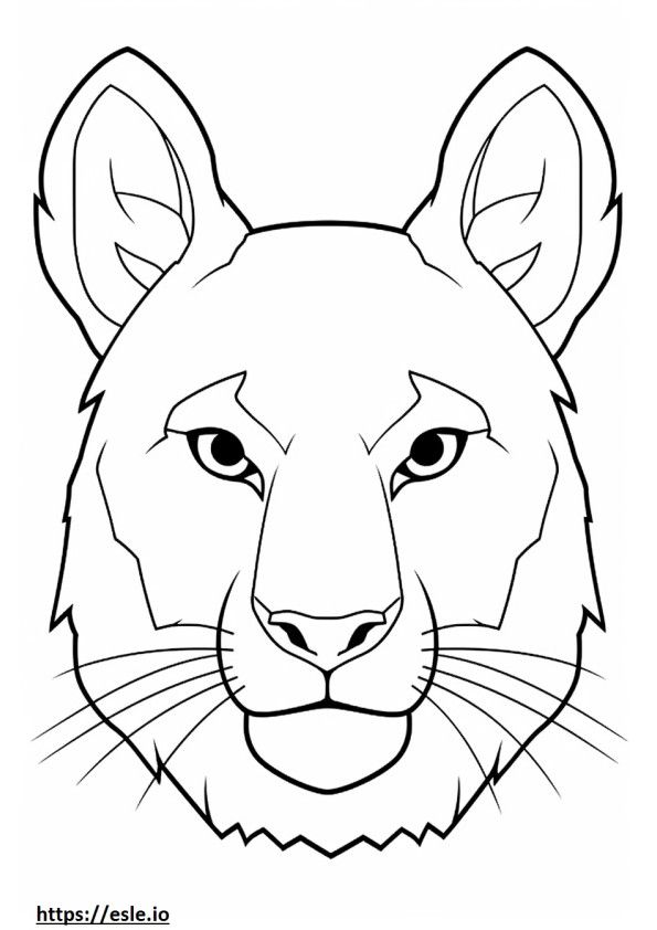 Bobcat-gezicht kleurplaat