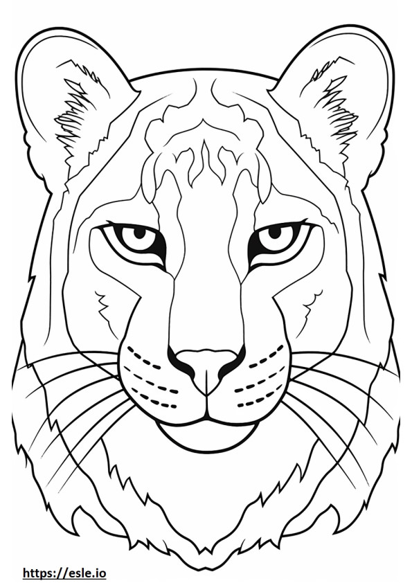 Bobcat face coloring page