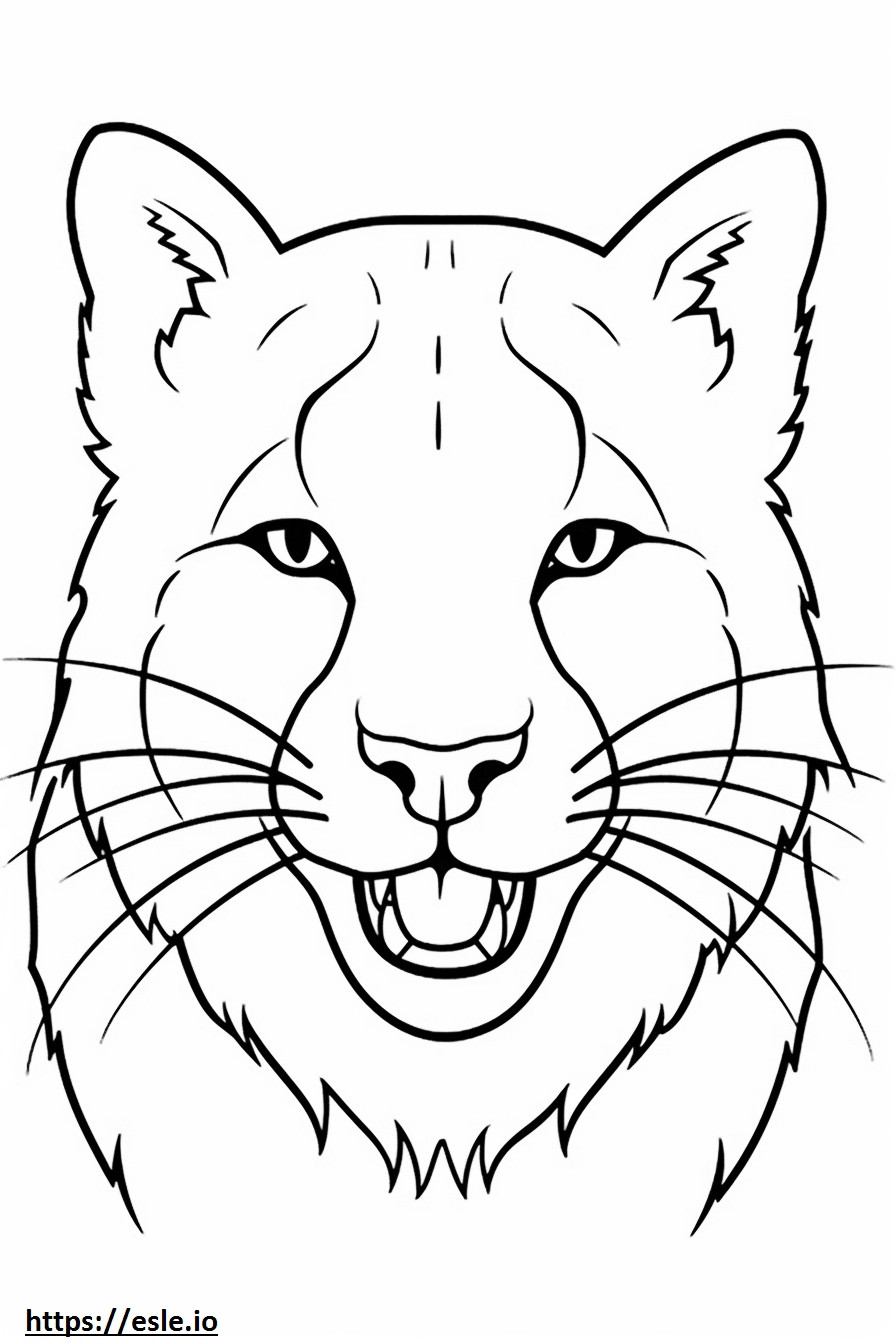 Bobcat-glimlach-emoji kleurplaat kleurplaat