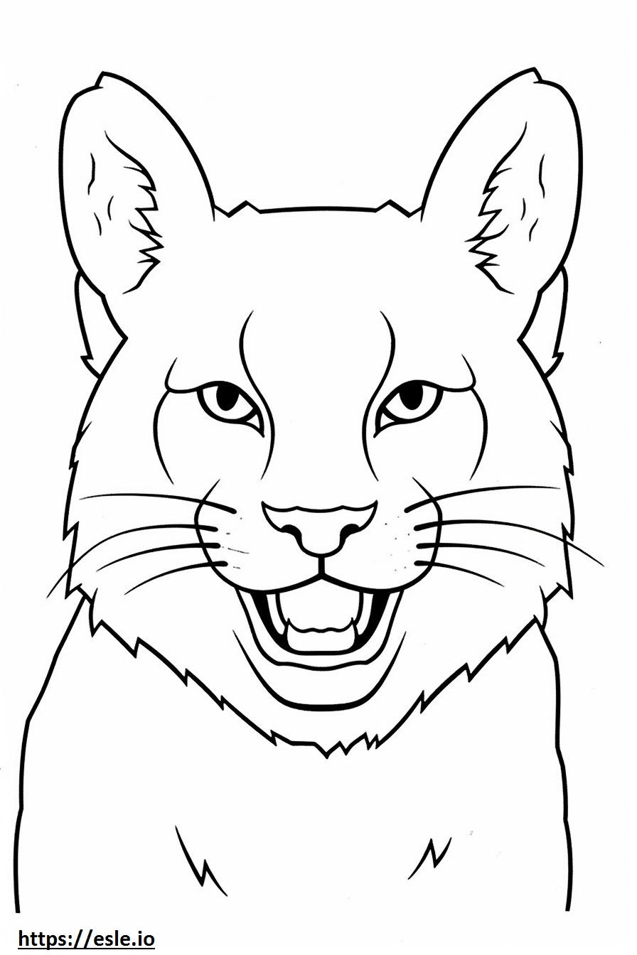 Bobcat-Lächeln-Emoji ausmalbild