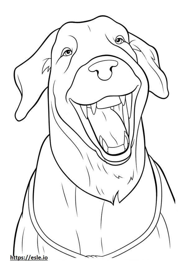 Boer Goat smile emoji coloring page
