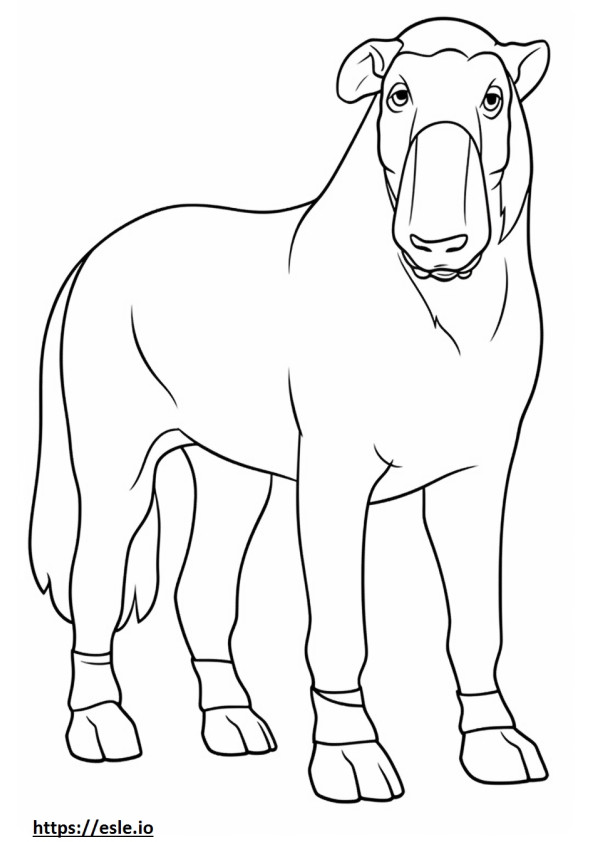 Desenho de cabra Boer para colorir