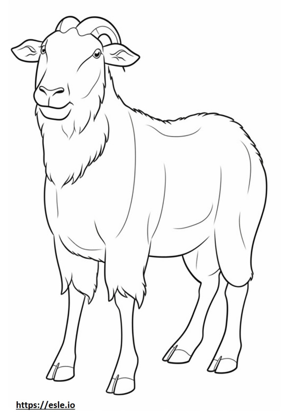 Boer Goat onnellinen värityskuva