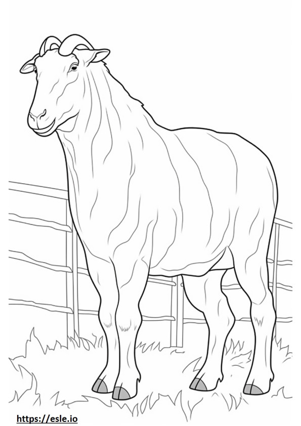 Boer Goat Friendly coloring page