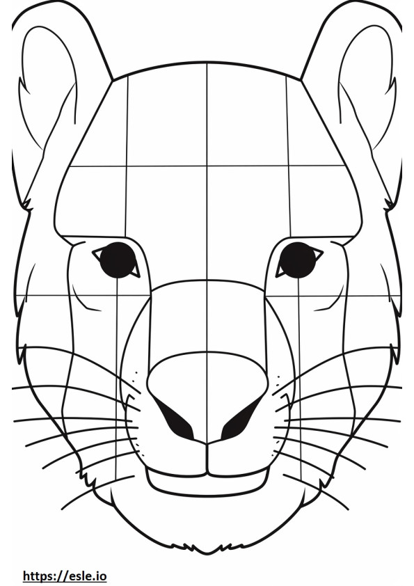 Boggle face coloring page