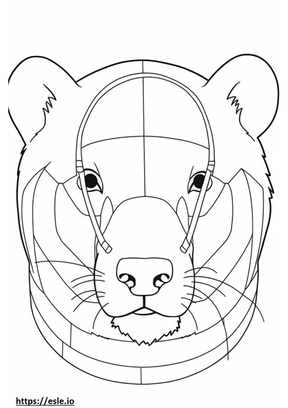 Boggle face coloring page