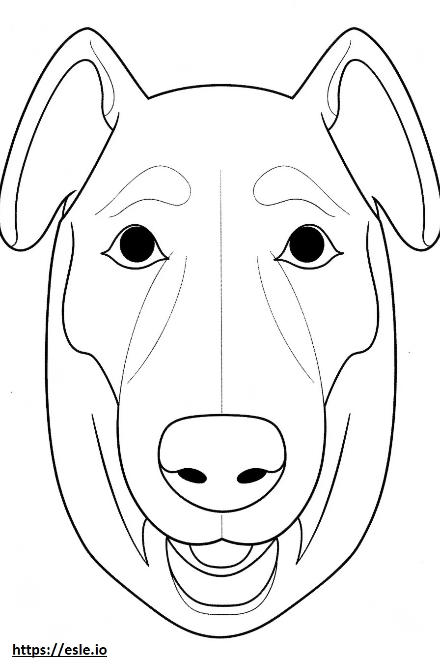 Boglen Terrier-Gesicht ausmalbild