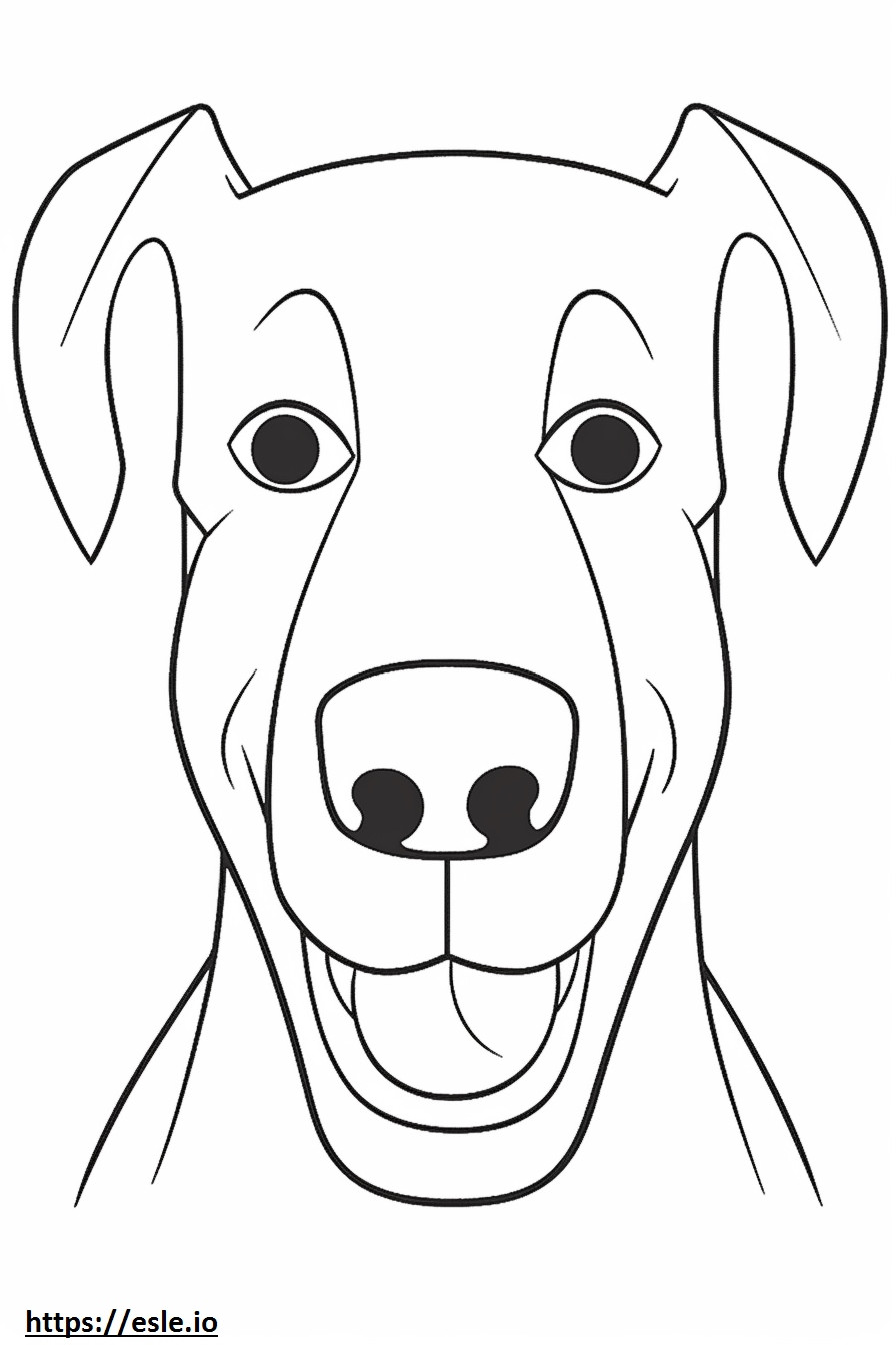 Fața Boglen Terrier de colorat