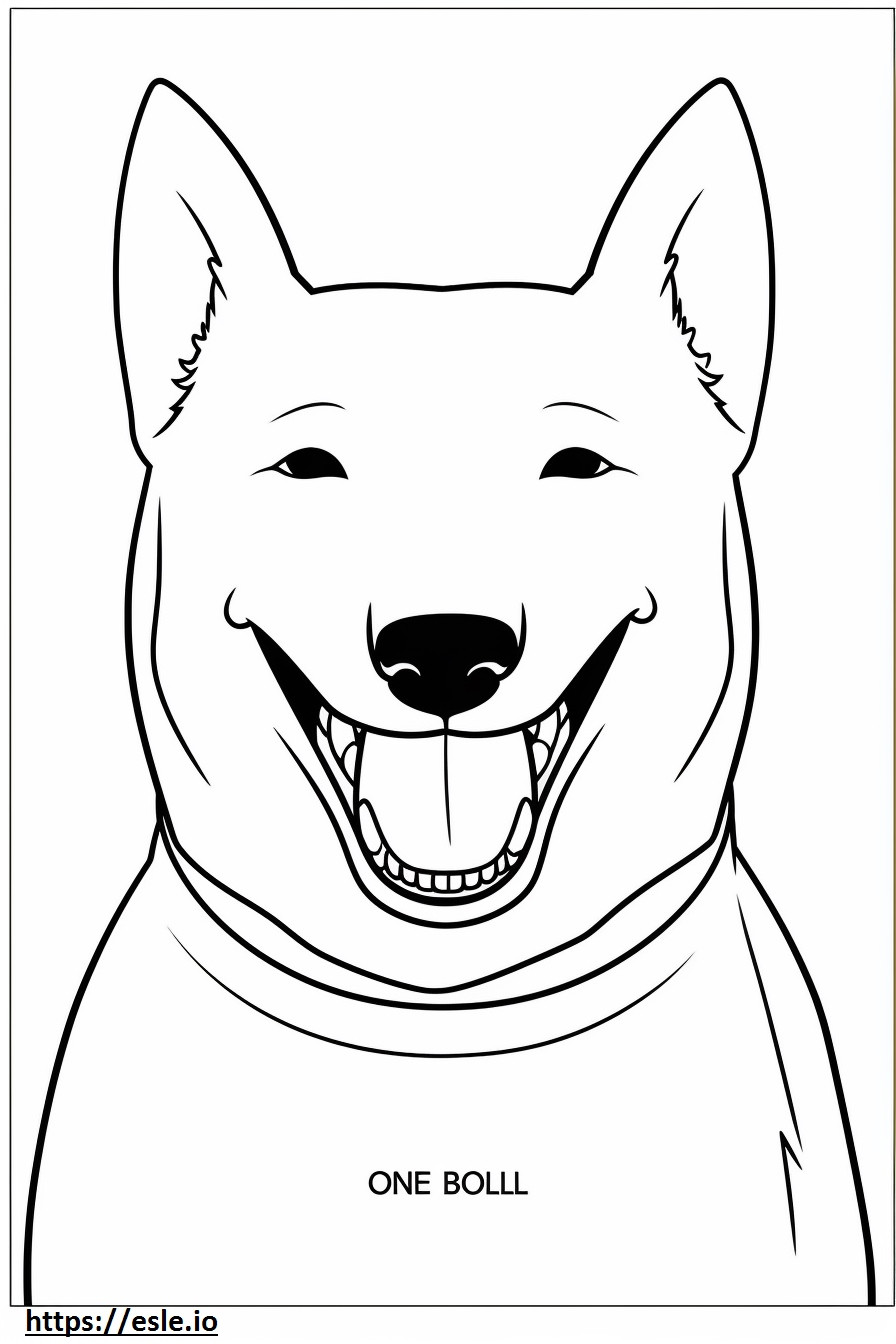 Emoji senyum Boglen Terrier gambar mewarnai