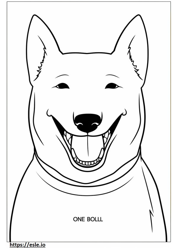 Boglen Terrier-Lächeln-Emoji ausmalbild