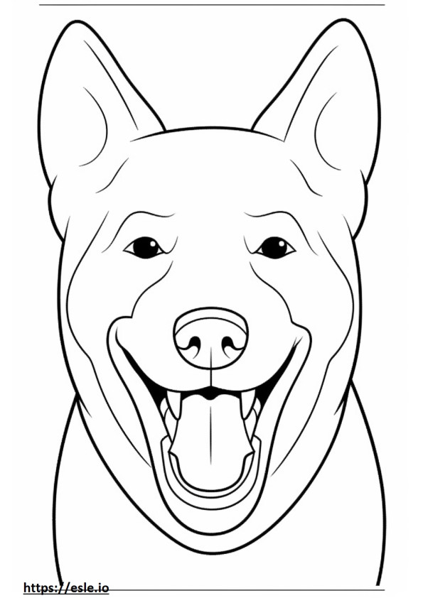 Coloriage Emoji souriant du Boglen Terrier à imprimer