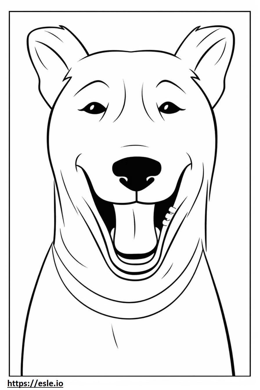 Emoji del sorriso di Boglen Terrier da colorare