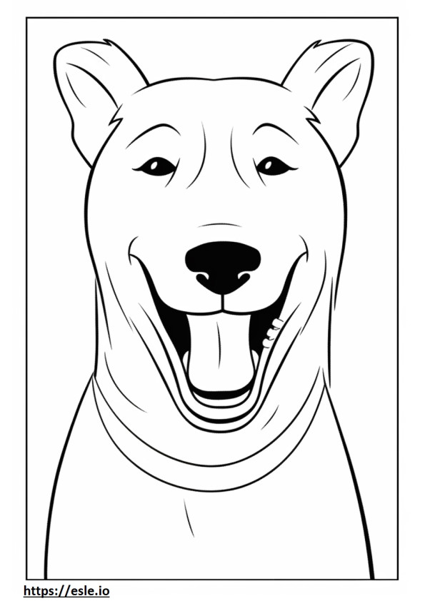 Coloriage Emoji souriant du Boglen Terrier à imprimer