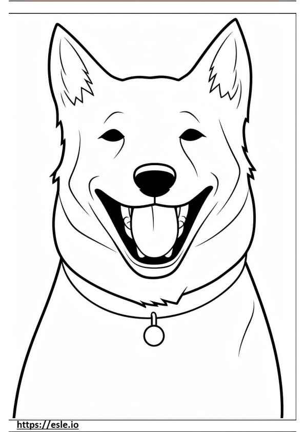 Boglen Terrier smile emoji coloring page