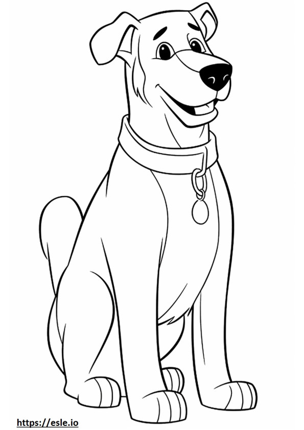 Boglen Terrier cartoon coloring page