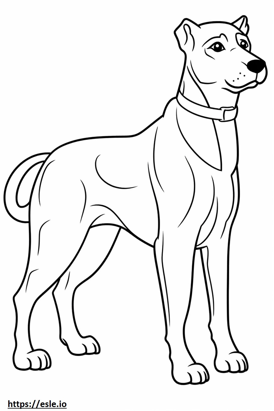 Coloriage Caricature de Boglen Terrier à imprimer