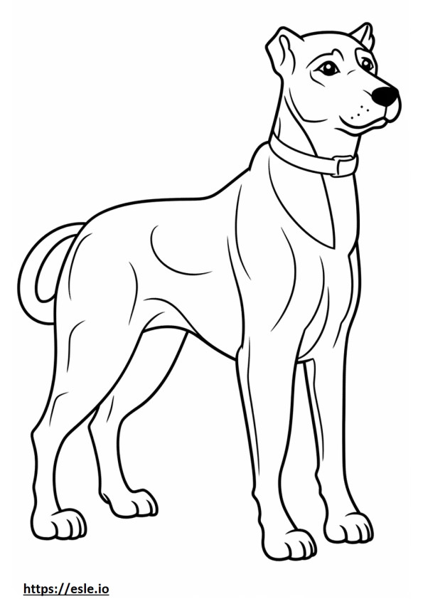 Coloriage Caricature de Boglen Terrier à imprimer