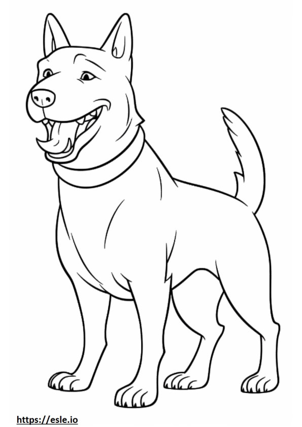 Coloriage Boglen Terrier heureux à imprimer