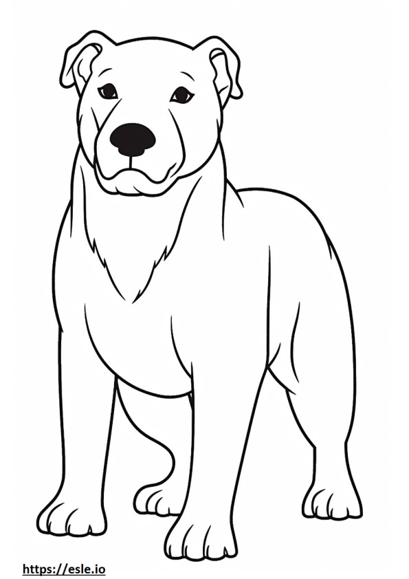 Coloriage Boglen Terrier Kawaii à imprimer