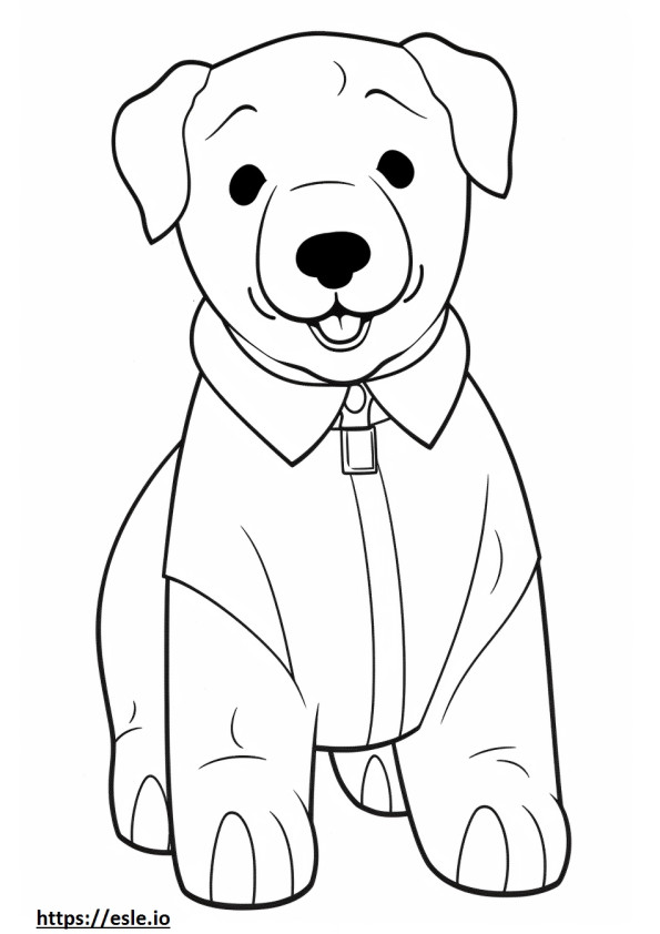 Boglen Terrier Kawaii para colorear e imprimir