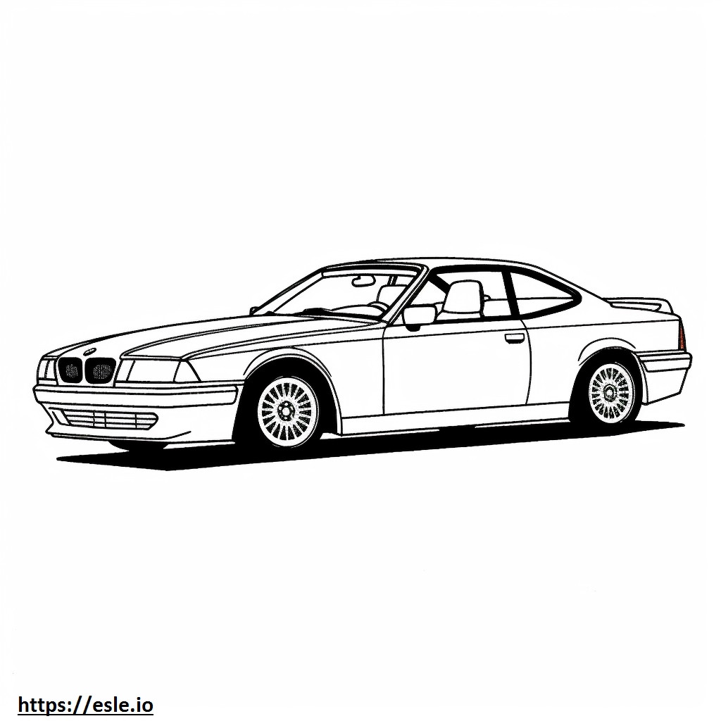 BMW 840i Coupe 2025 gambar mewarnai