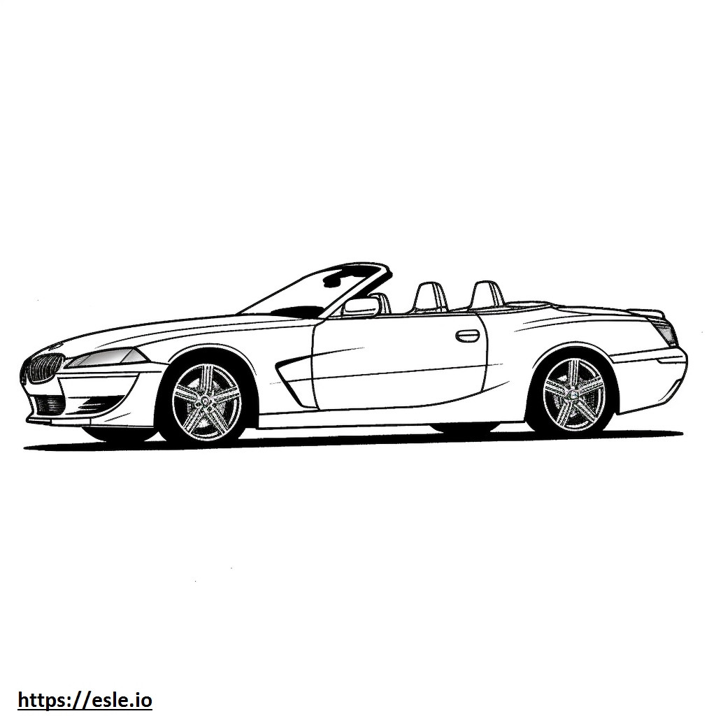 BMW 840i Convertible 2025 coloring page