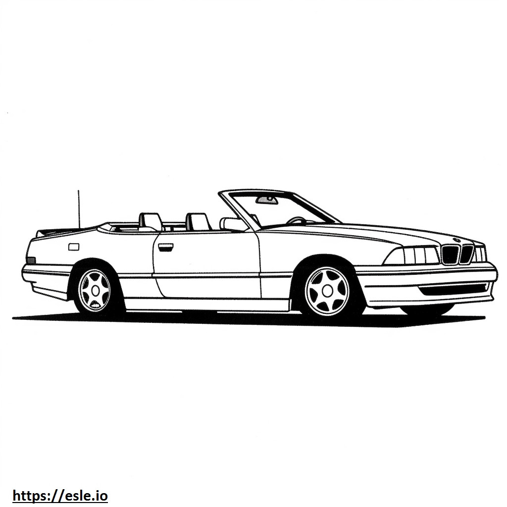 BMW 840i Convertible 2025 coloring page