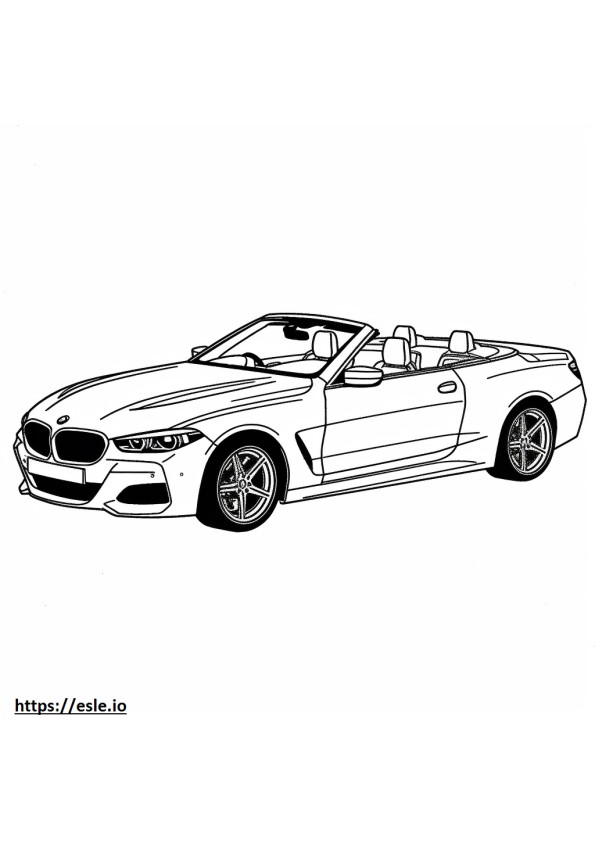 BMW 840i Conversível 2025 para colorir