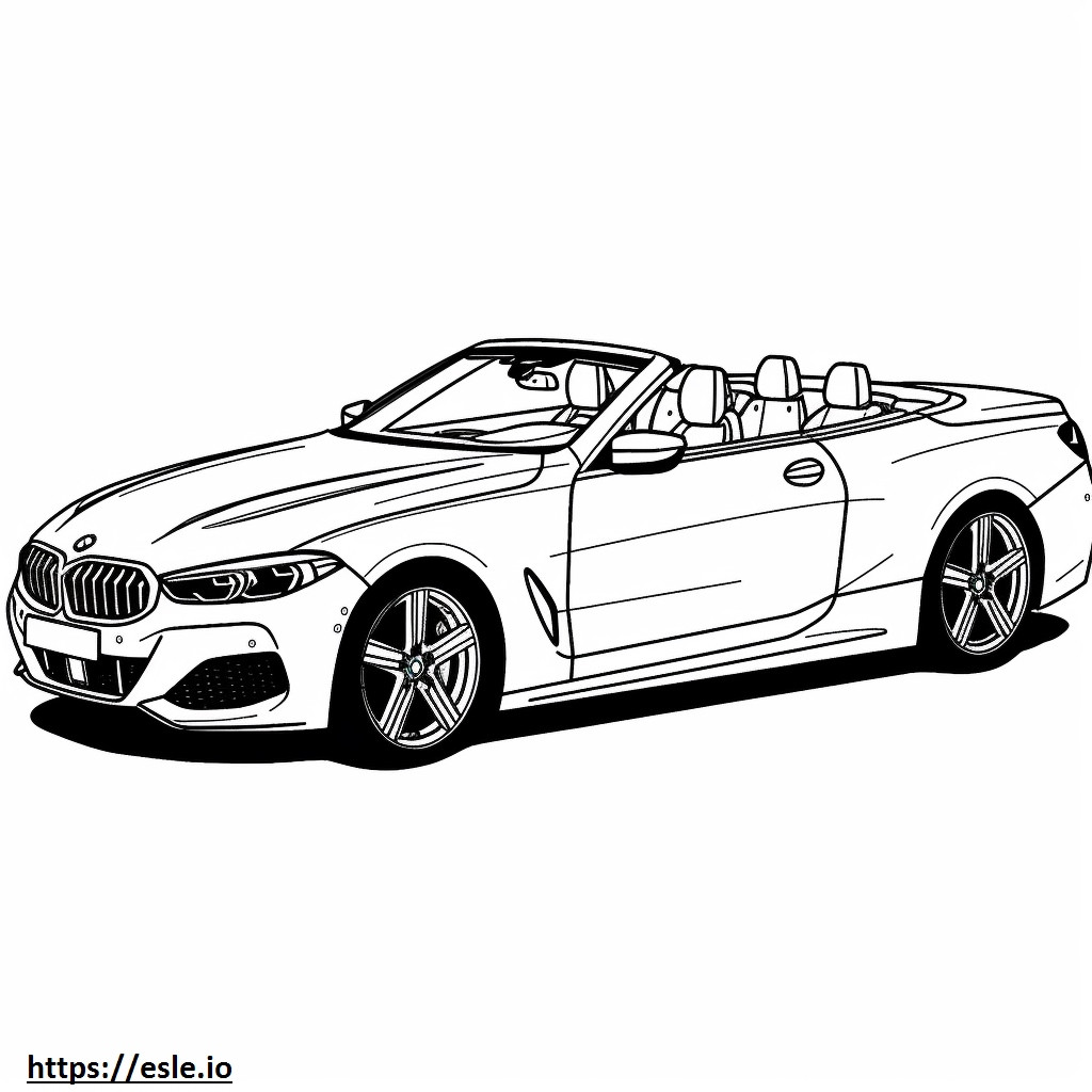 BMW 840i xDrive Cabrio 2025 para colorear e imprimir