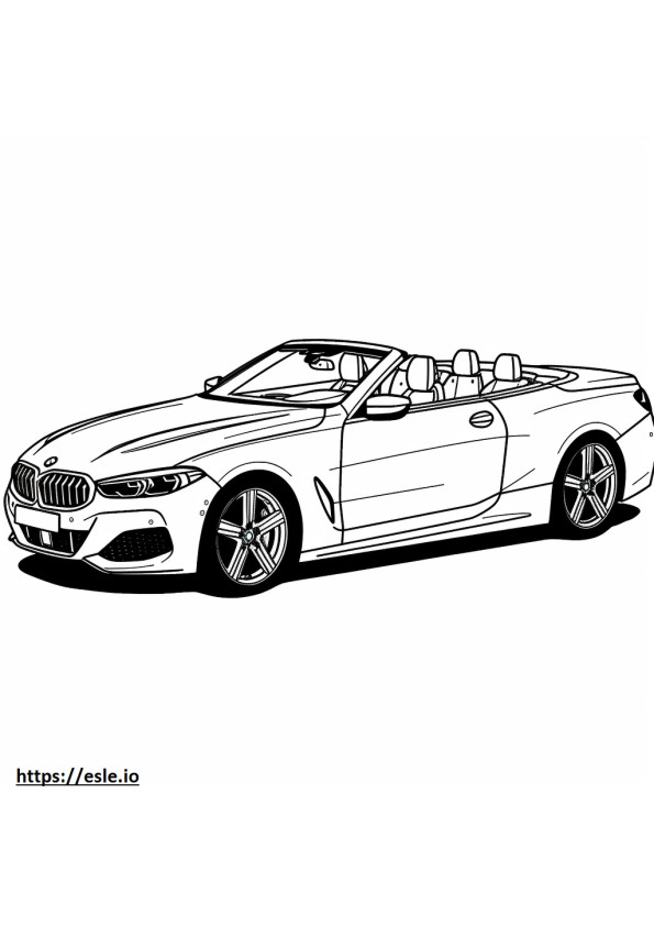Coloriage BMW 840i xDrive Cabriolet 2025 à imprimer