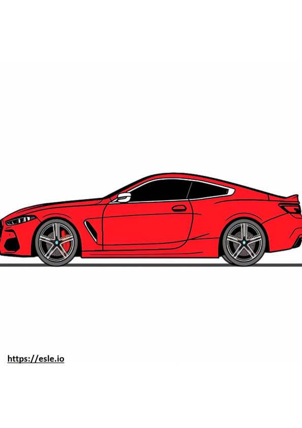 BMW M850i xDrive Coupe 2025 coloring page