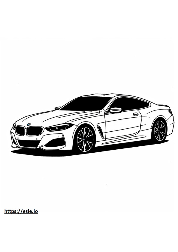 BMW M850i xDrive クーペ 2025 ぬりえ - 塗り絵