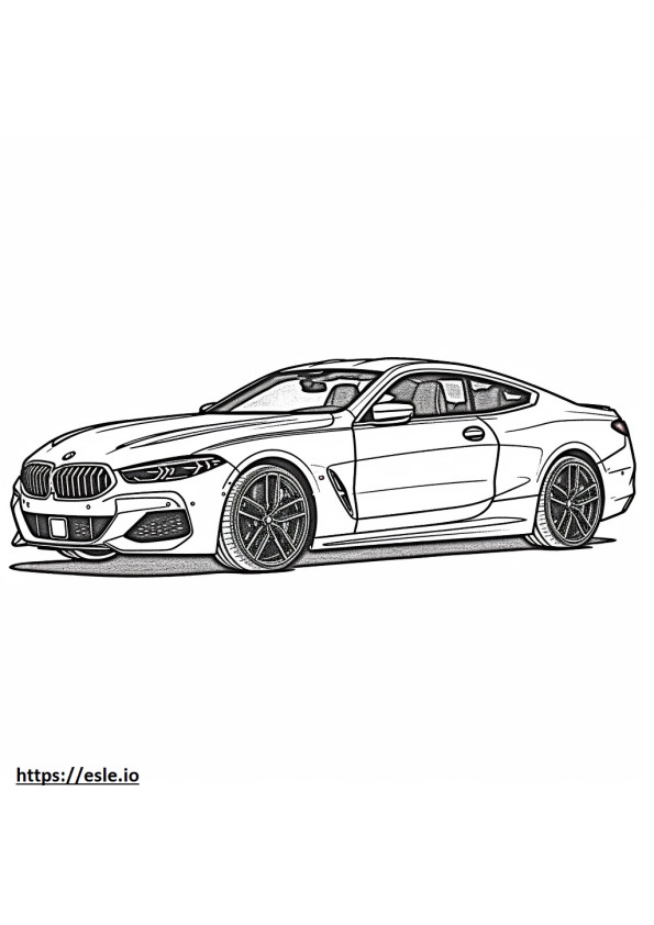 BMW M850i xDrive Coupe 2025 coloring page