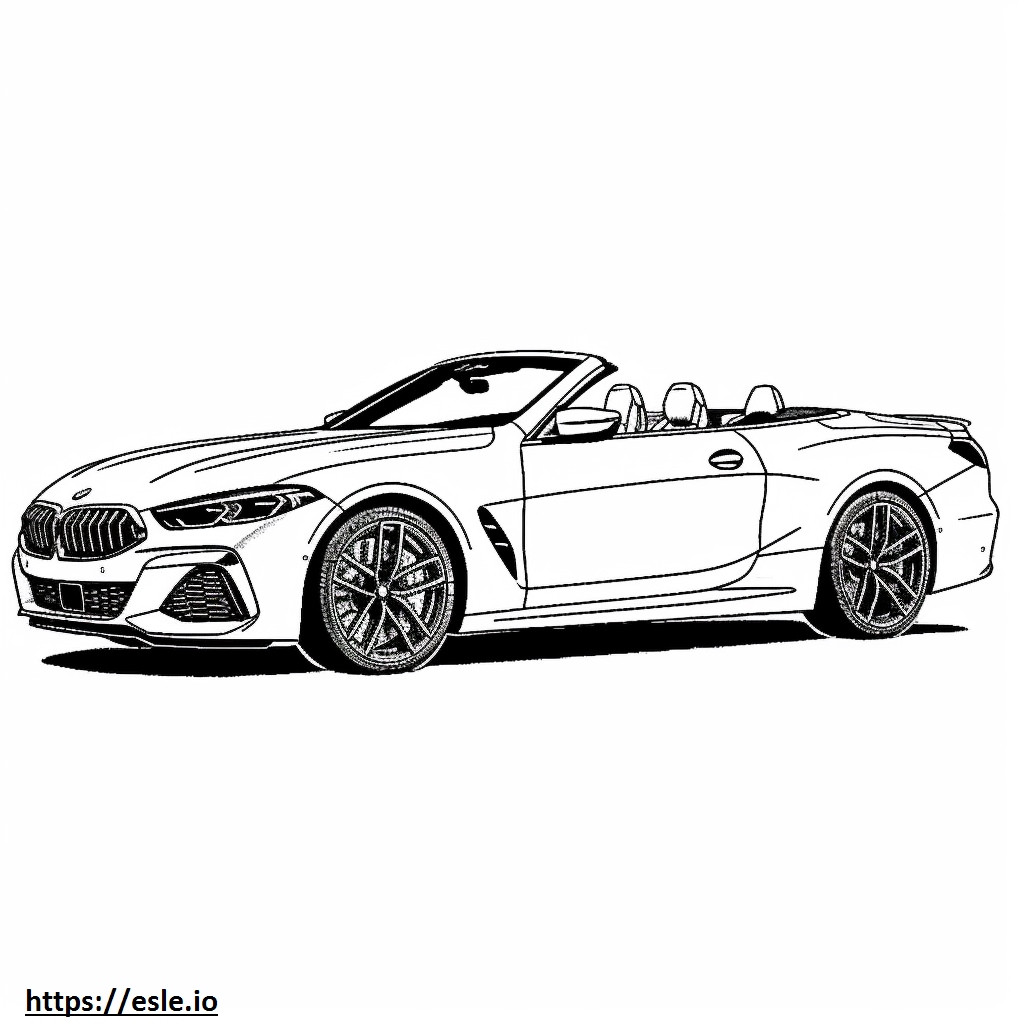 BMW M850i xDrive Convertible 2025 coloring page