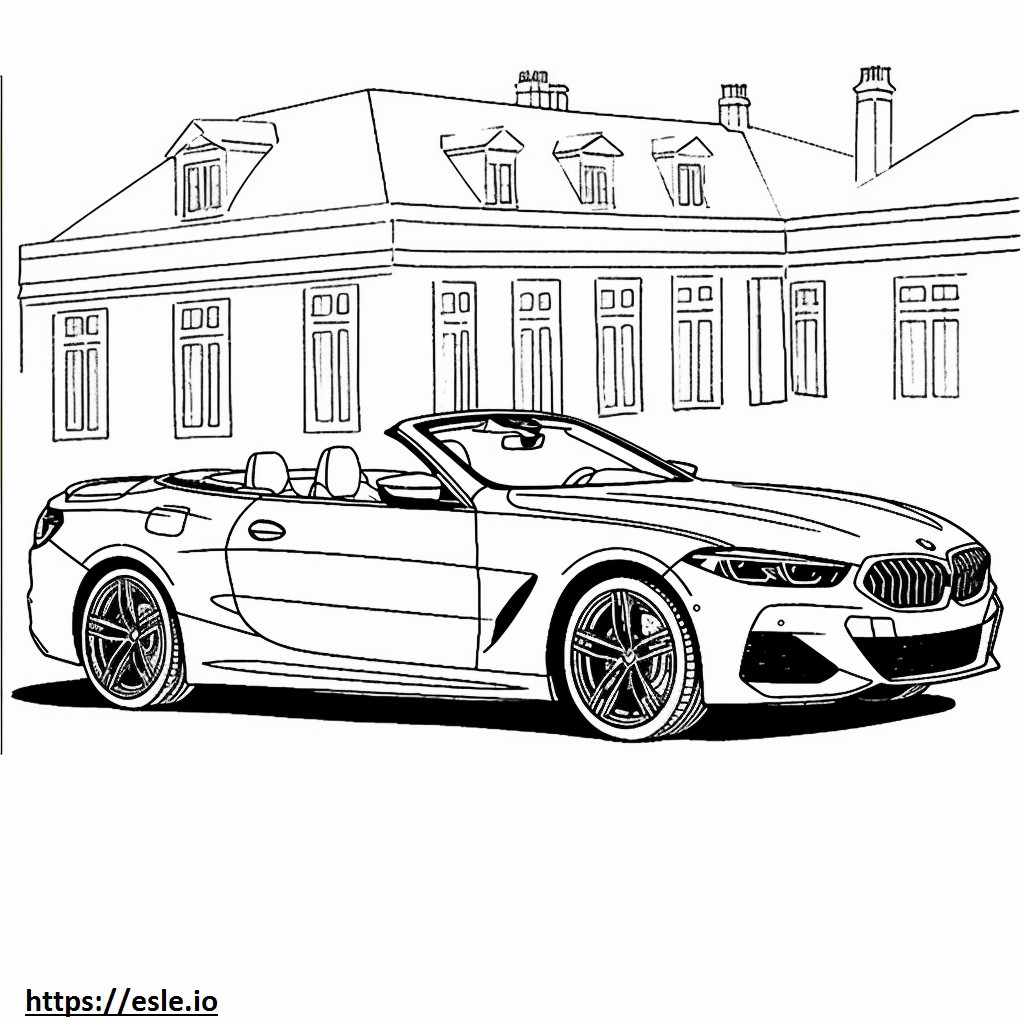 BMW M850i xDrive Cabriolet 2025 kleurplaat kleurplaat