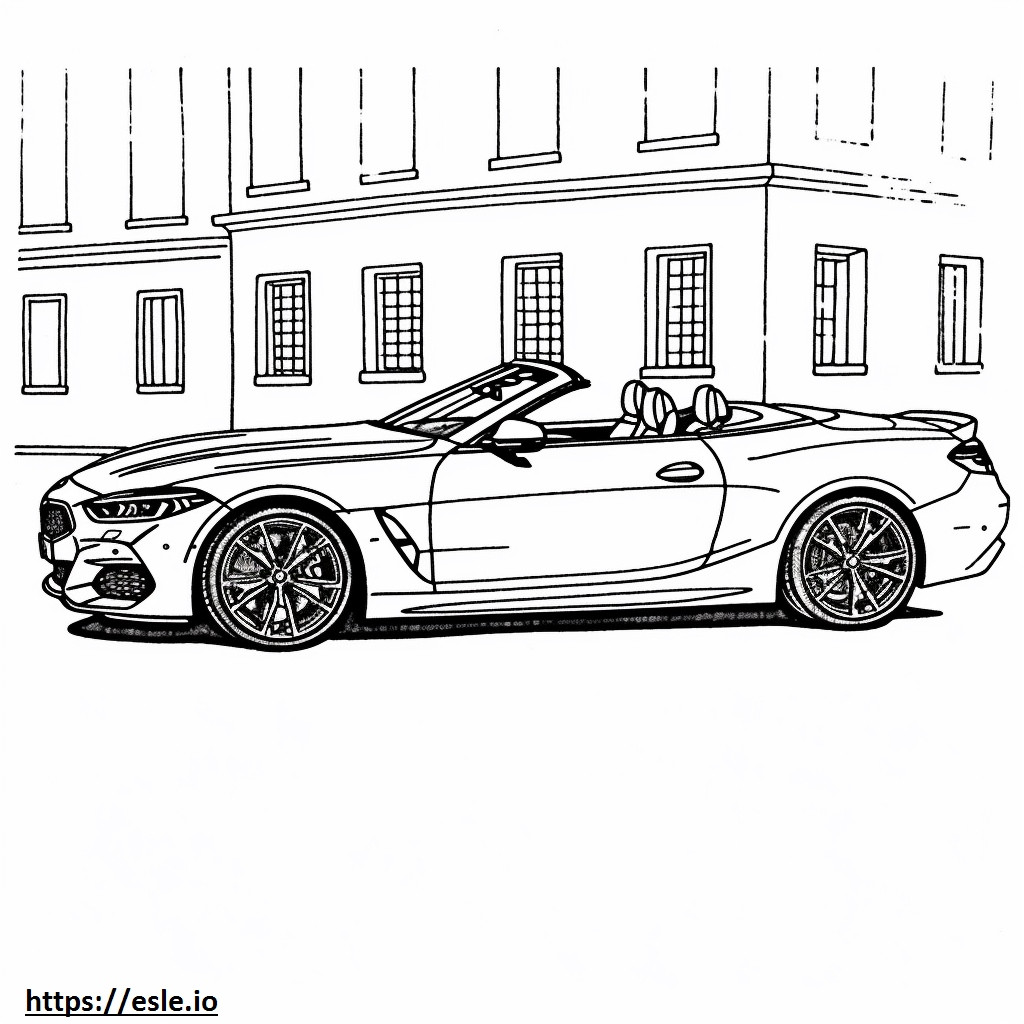 BMW M850i xDrive Cabrio 2025 ausmalbild