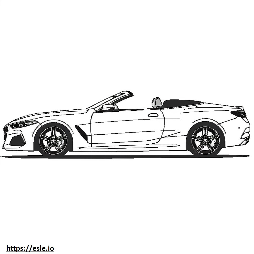 BMW M850i xDrive Convertible 2025 coloring page