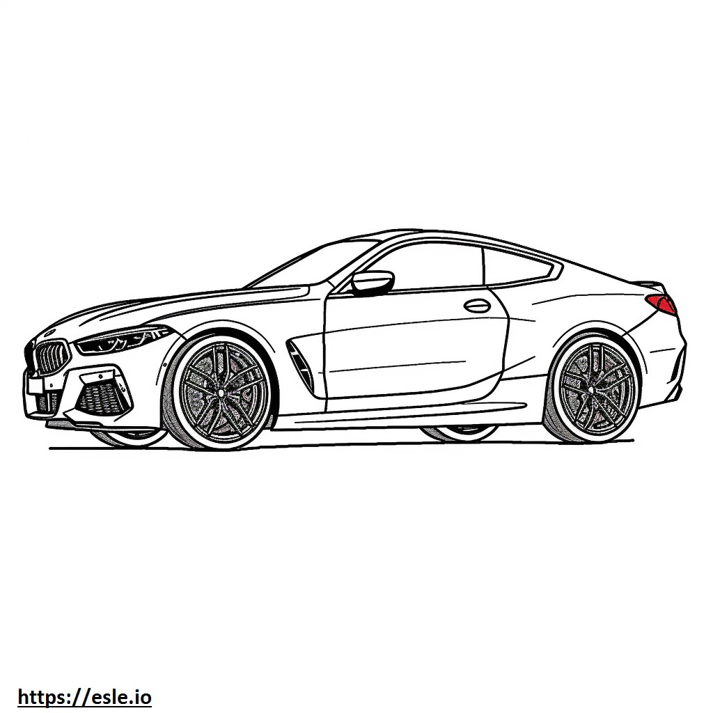 BMW M8 Coupé da competizione 2025 da colorare