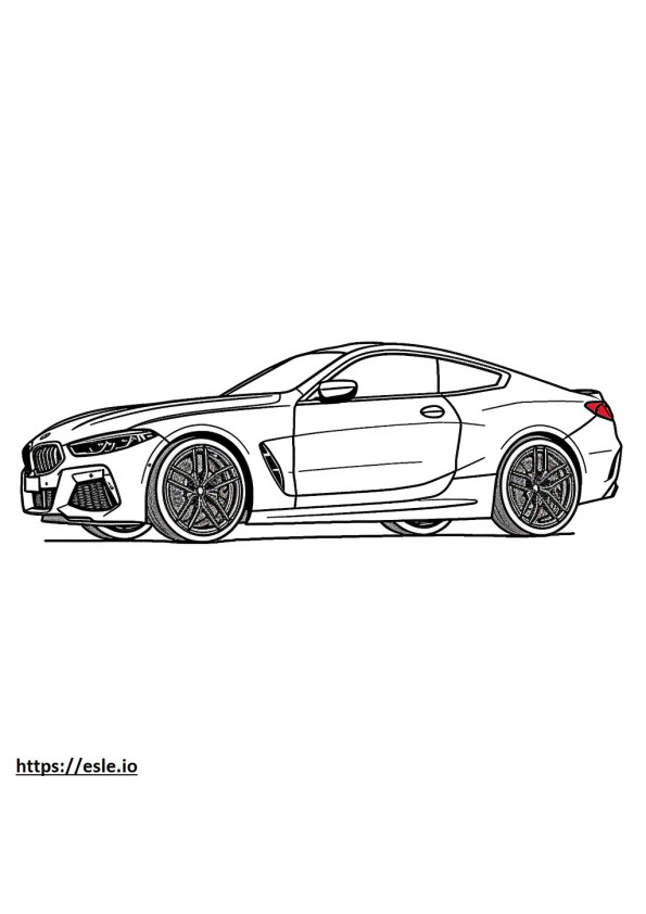 BMW M8 Competition Coupé 2025 ausmalbild